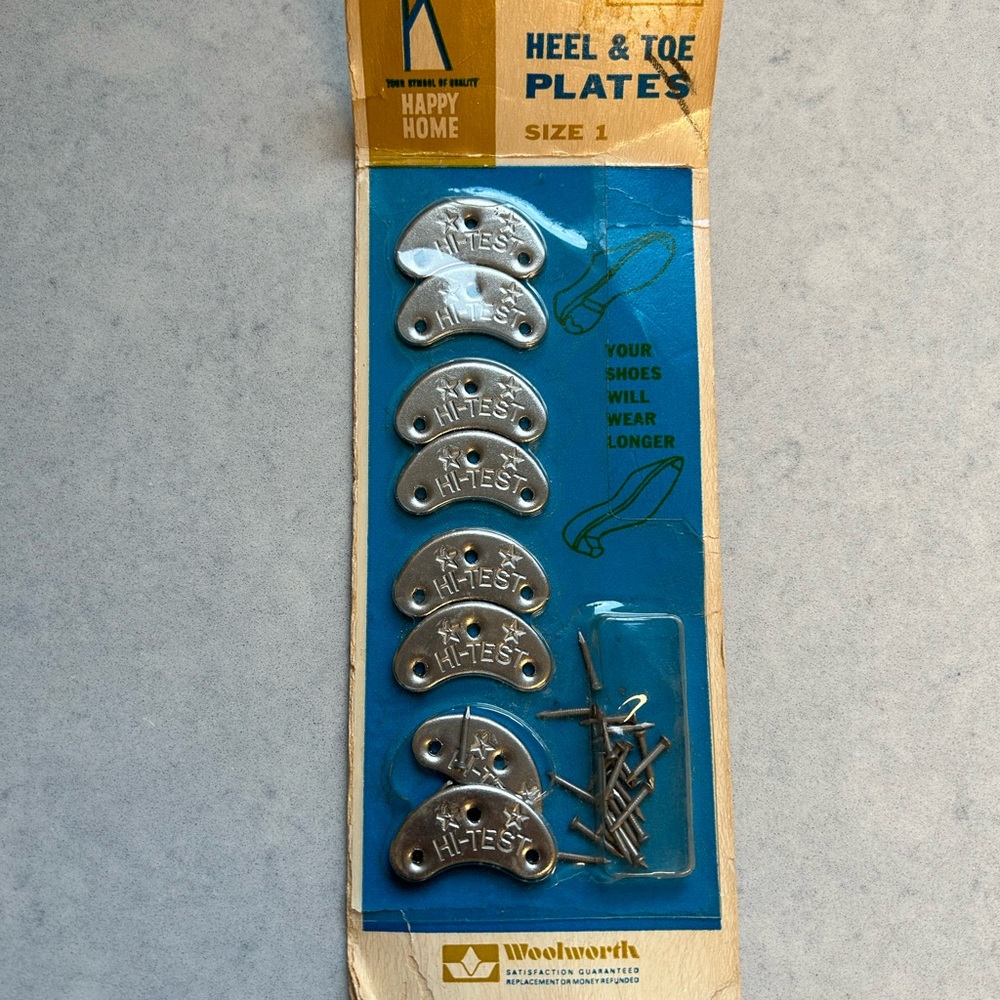 Vintage Heel Toe Plates by Woolworths